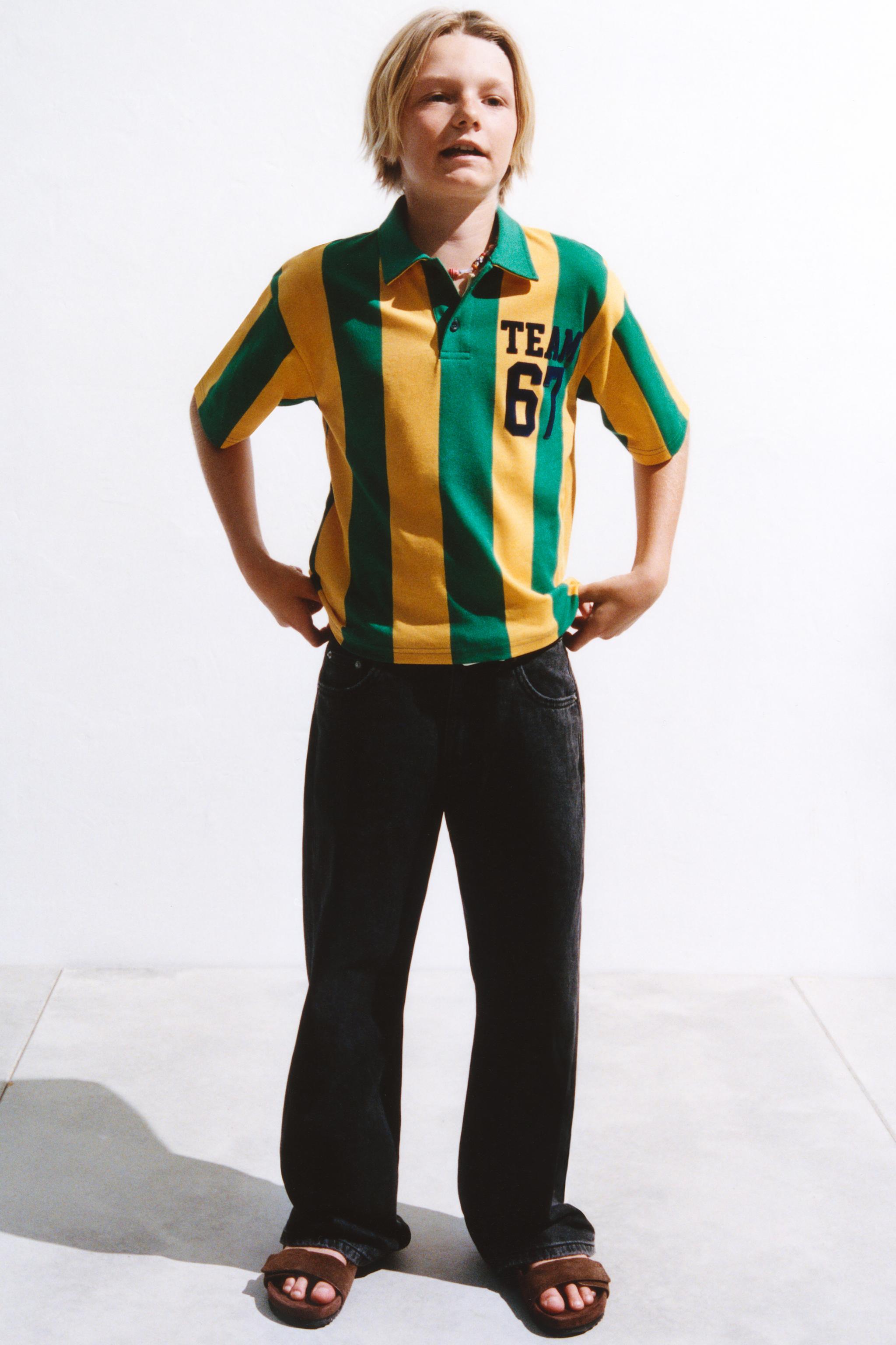 STRIPED TEAM SIX SEVEN POLO SHIRT